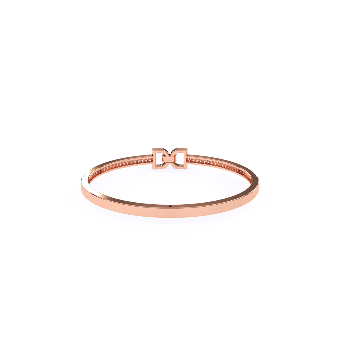 Crystal Cuff Rose Gold Lab Grown Diamond Bangle